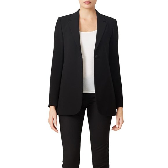 Theory Jackets & Blazers - Theory Black Geltha Admiral Crepe Black Blazer - size 10